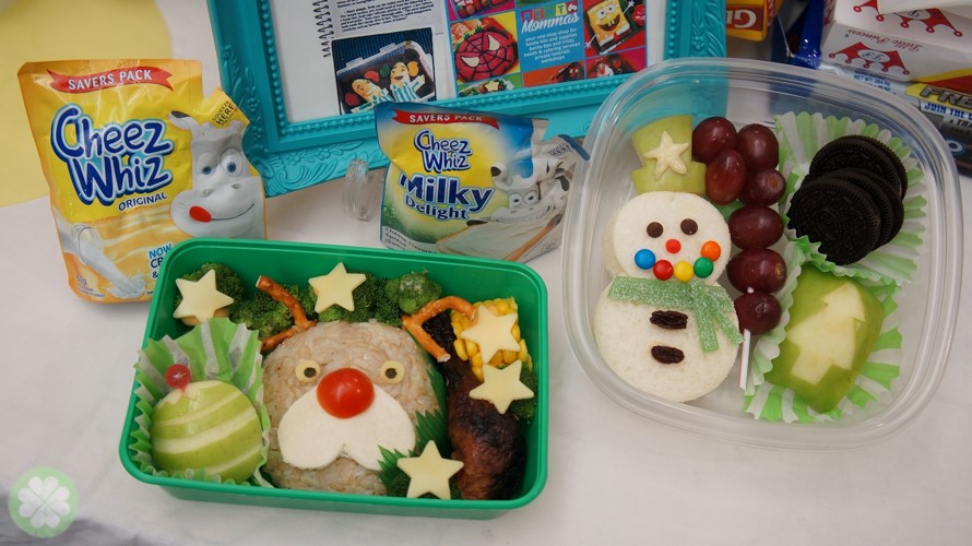 Christmas Bento Box With Cheez Whiz