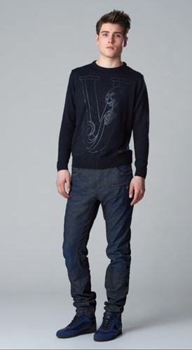 Versace Jeans Light Sweater and Regular Fit Denim