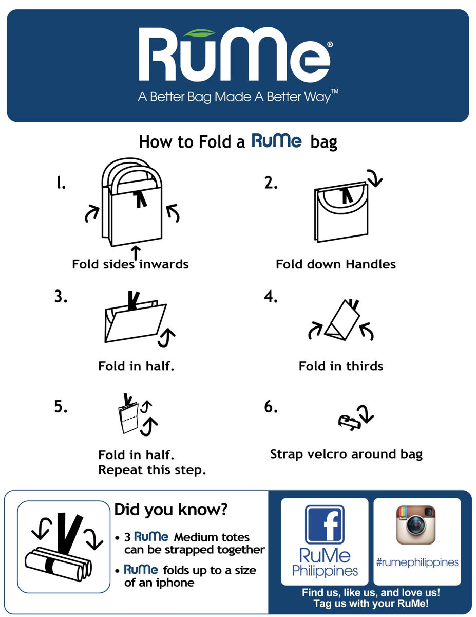 How to fold a RuMe bag